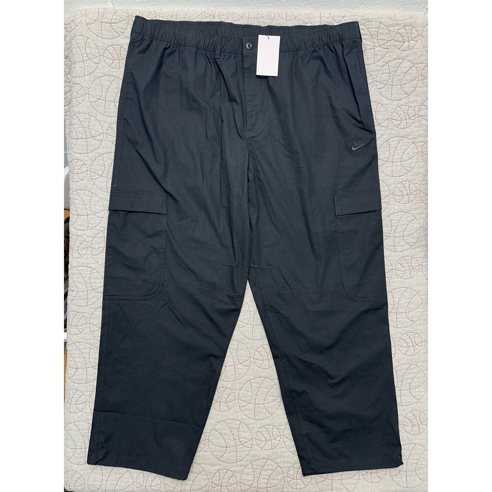Nike Sportswear Club Woven Cargo Pants Black Loose Straight / Mens 3XL